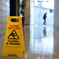 Wet floor caution sign 