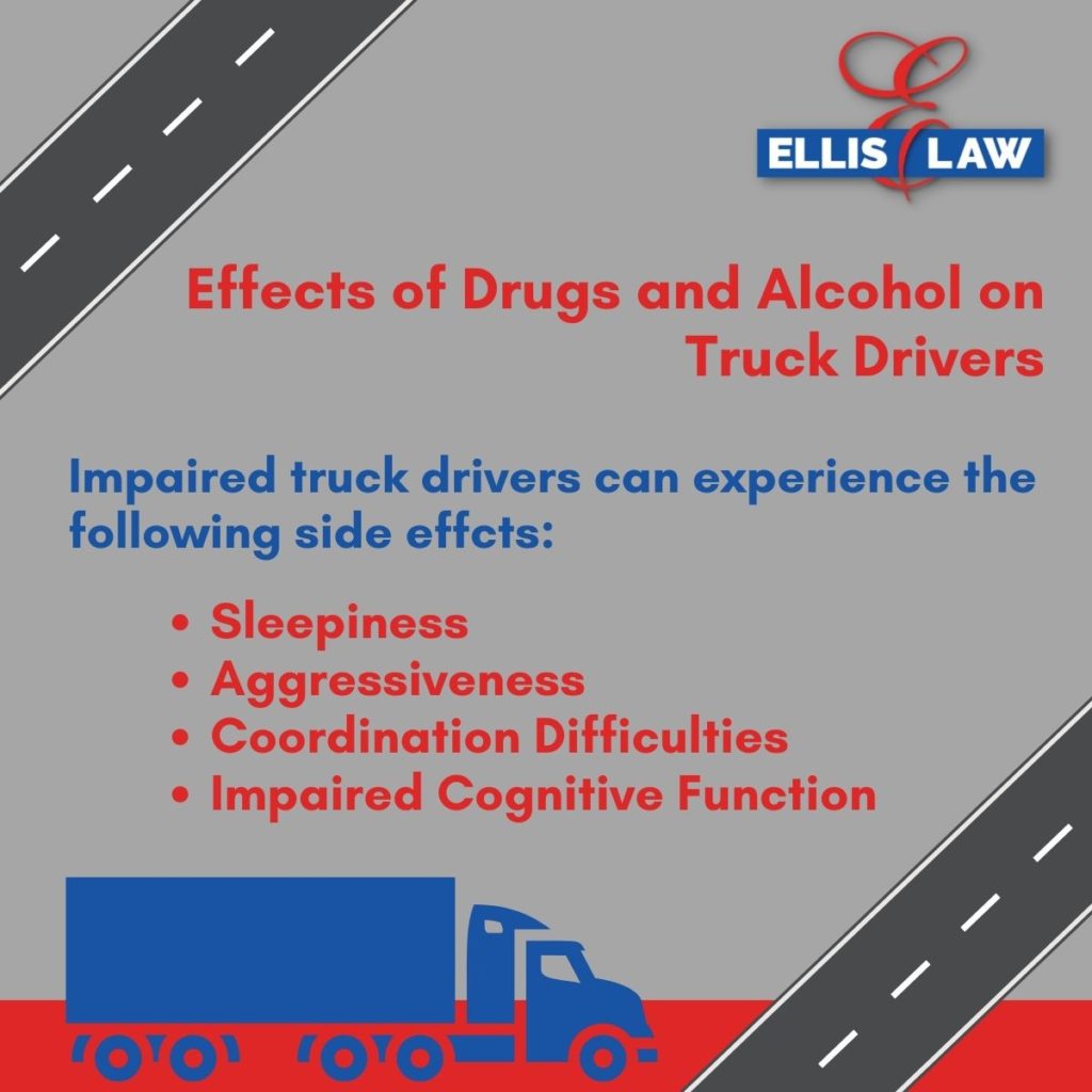 effects of drugs and alcohol on truck drivers inforgraphic from Freehold Truck Accident Lawyers